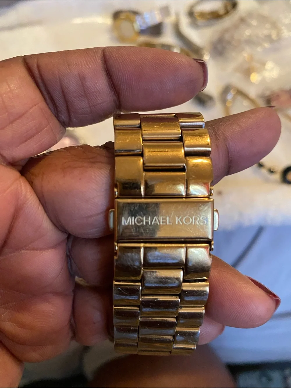 Fossil Gold-tone Men's Watch and Fossil Silver-tone Women's Watch with Pink Dial